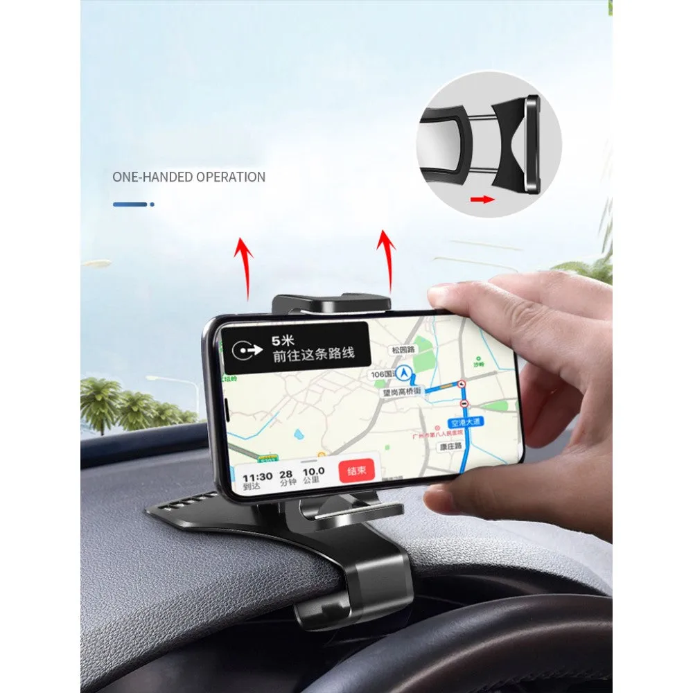 3 in 1 Car GPS Smartphone Holder: Dashboard / Visor Clamp   AC Grid Clip for WIKO SUNNY 3 (2018) - Black