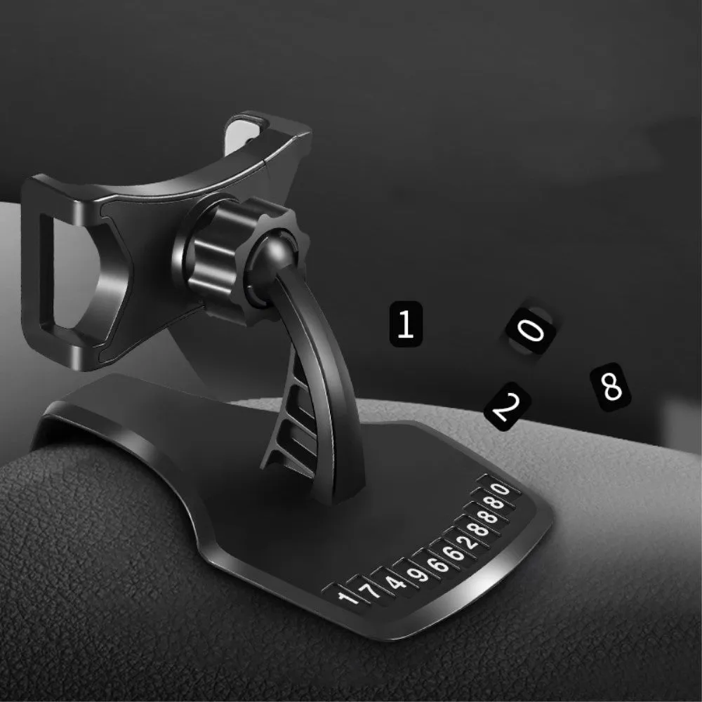 3 in 1 Car GPS Smartphone Holder: Dashboard / Visor Clamp   AC Grid Clip for WIKO SUNNY 3 (2018) - Black