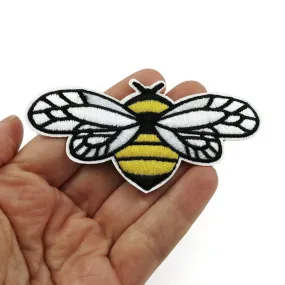 Bee emboidered iron on patch