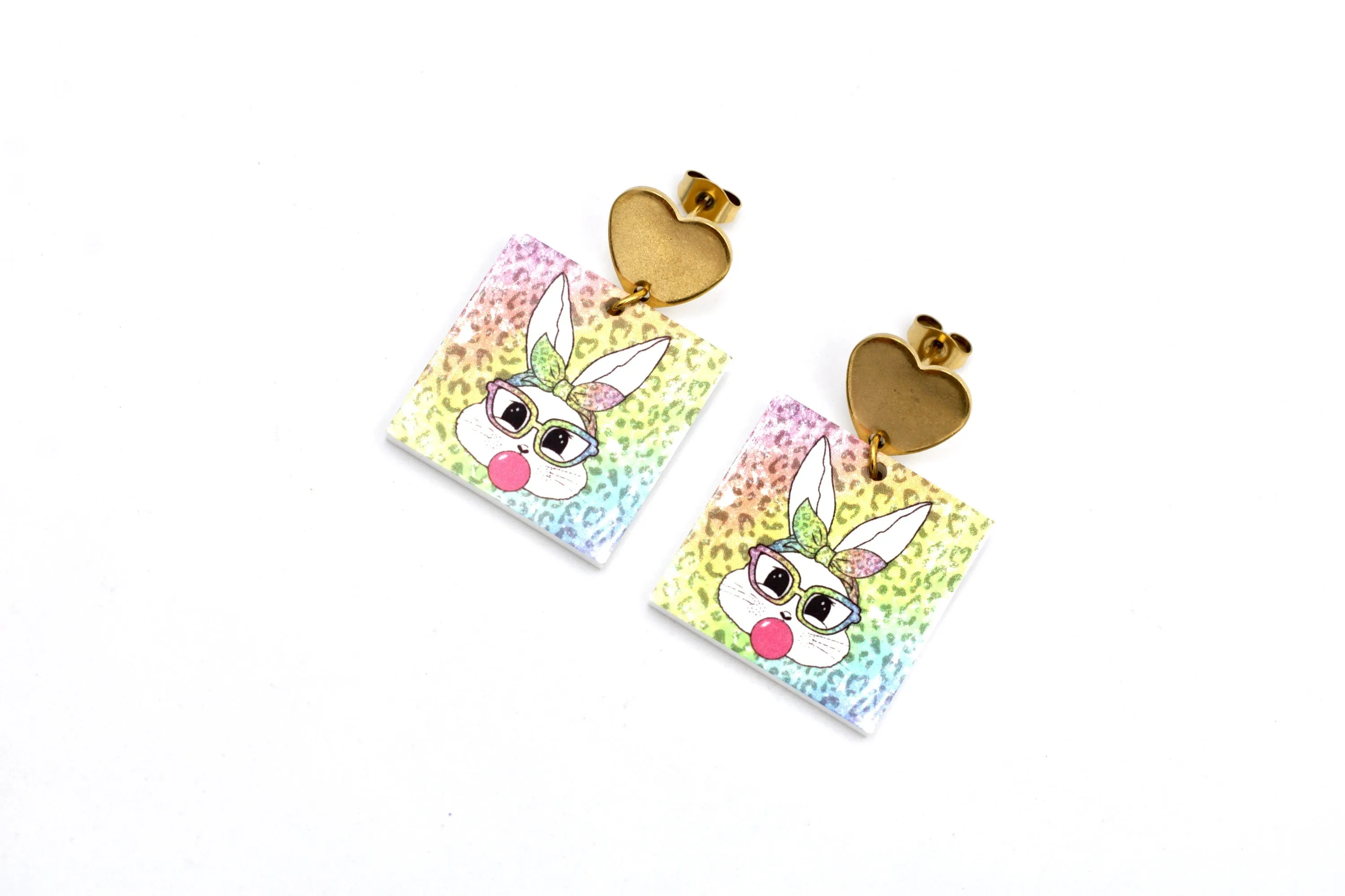 Colorful Bunny Earrings