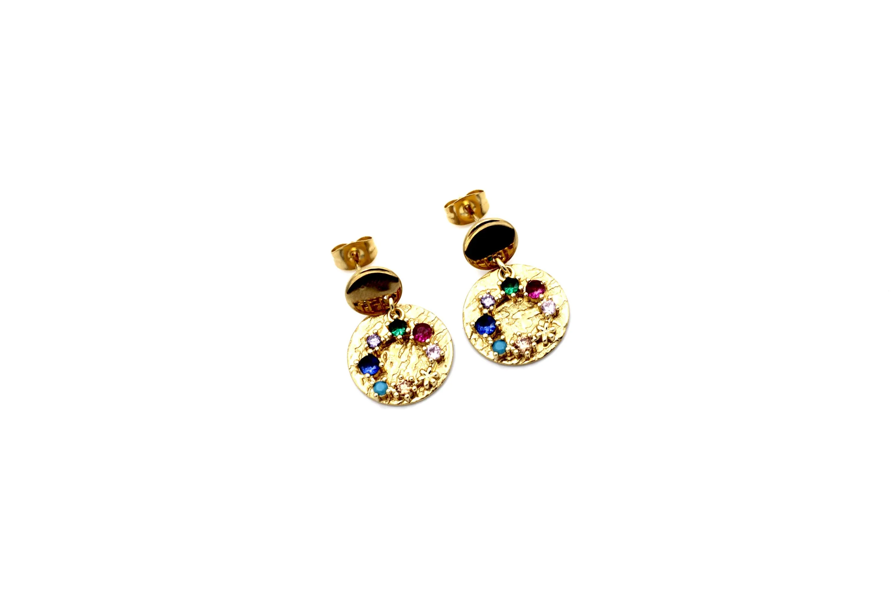 Colorful Gold Earrings