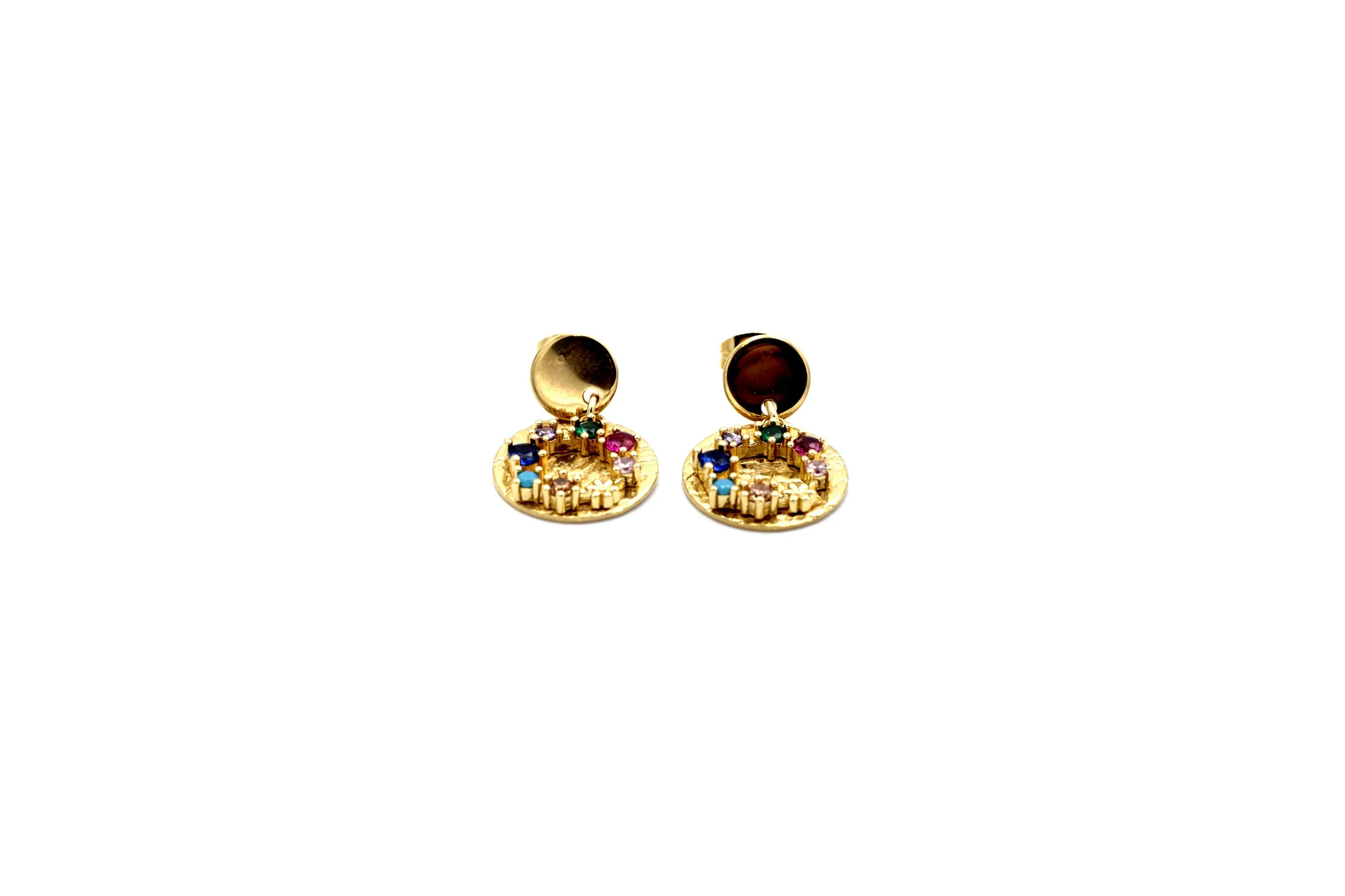 Colorful Gold Earrings