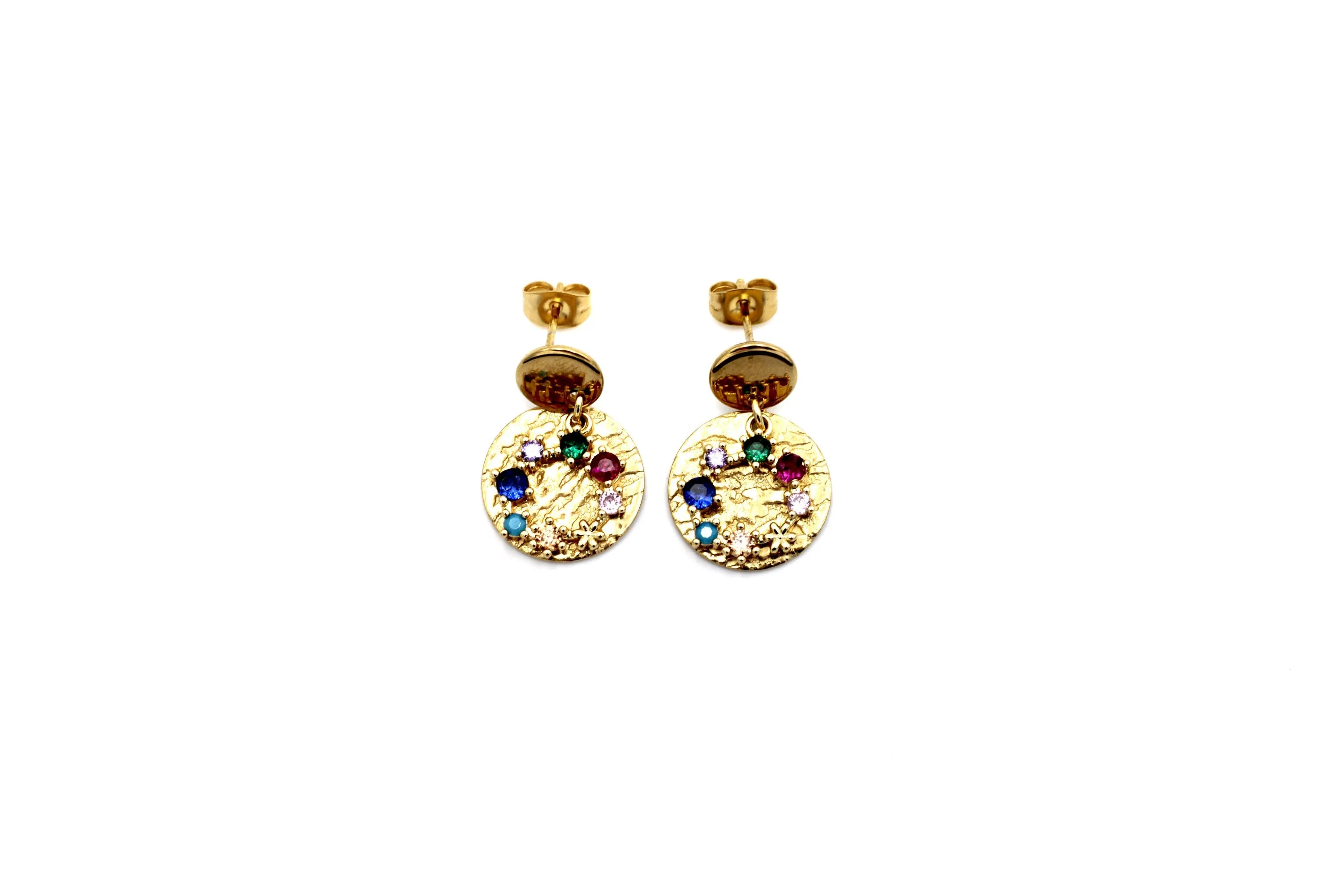 Colorful Gold Earrings