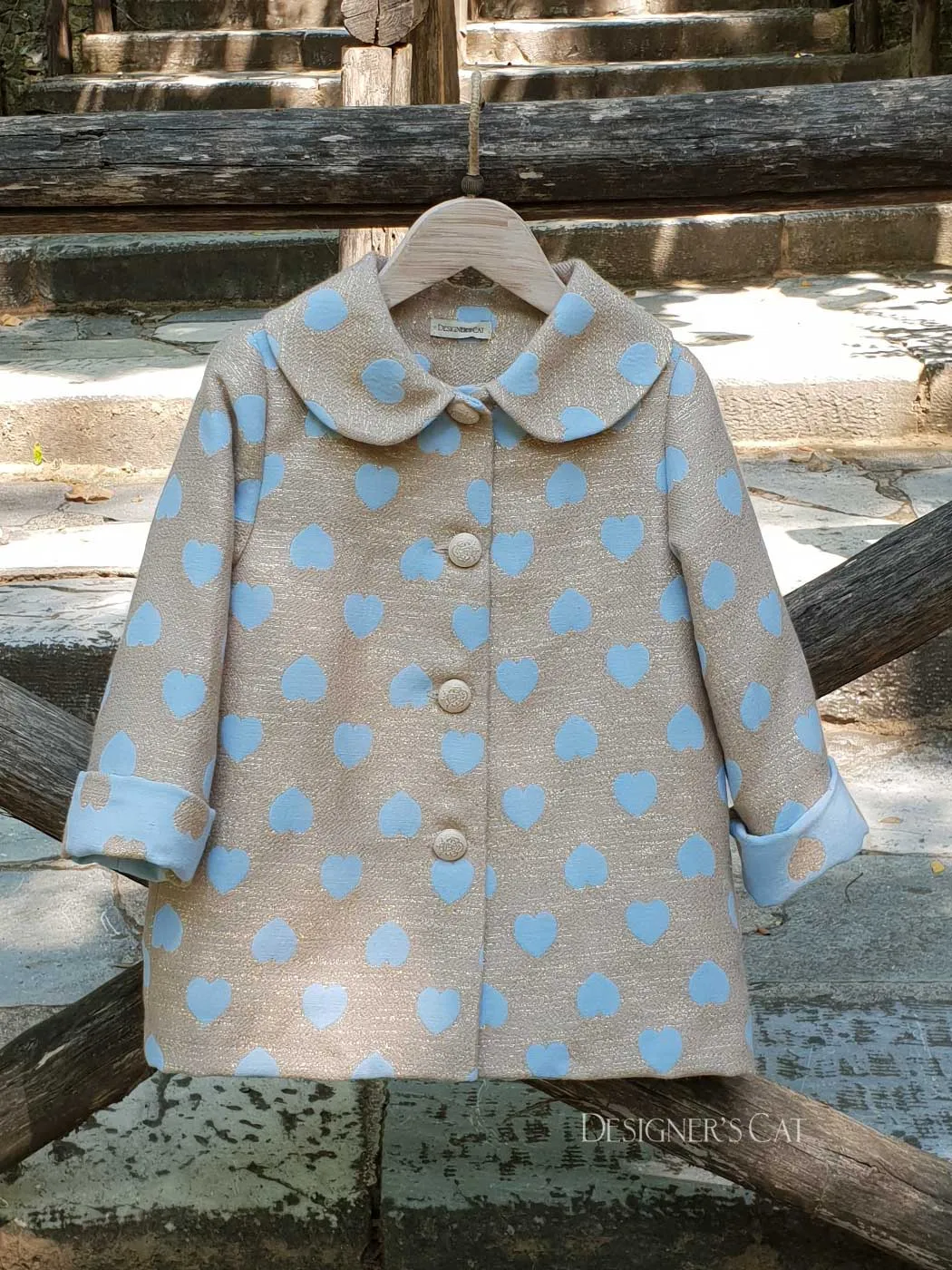 Designr's cat Girl coat SANTELLA-light blue