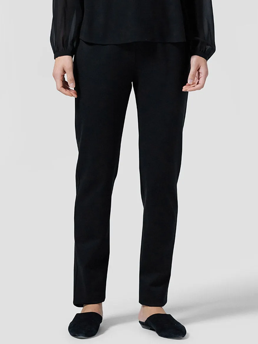 Eileen Fisher Slim Ankle Pant With Yoke in Black