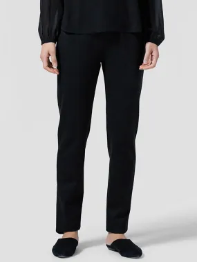 Eileen Fisher Slim Ankle Pant With Yoke in Black