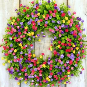 Farmhouse Colorful Cottage Wreath
