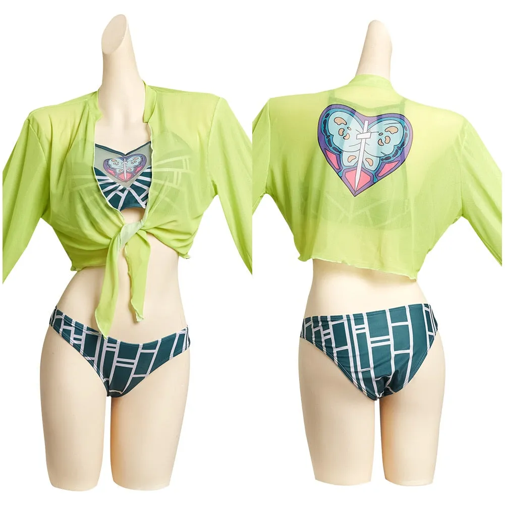 JoJo‘s Bizarre Adventure Jolyne Cujoh inspired Cosplay Swimsuit.