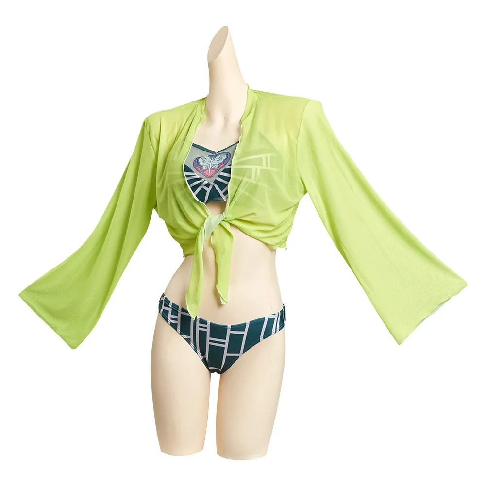 JoJo‘s Bizarre Adventure Jolyne Cujoh inspired Cosplay Swimsuit.