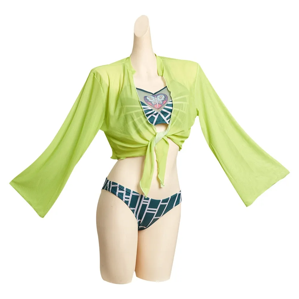 JoJo‘s Bizarre Adventure Jolyne Cujoh inspired Cosplay Swimsuit.