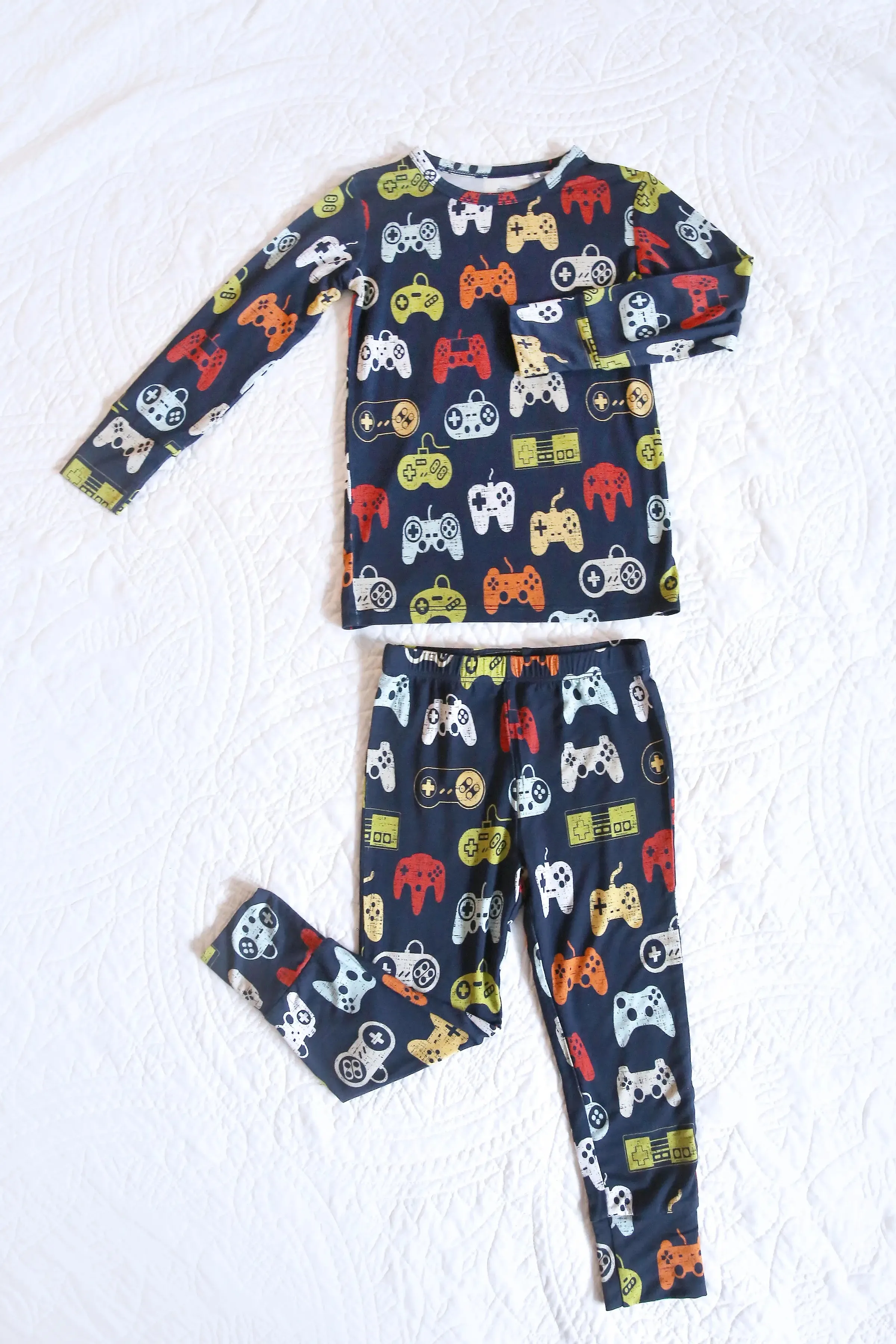 Little Snuggles Game On Bamboo Long Sleeve Lounge Set