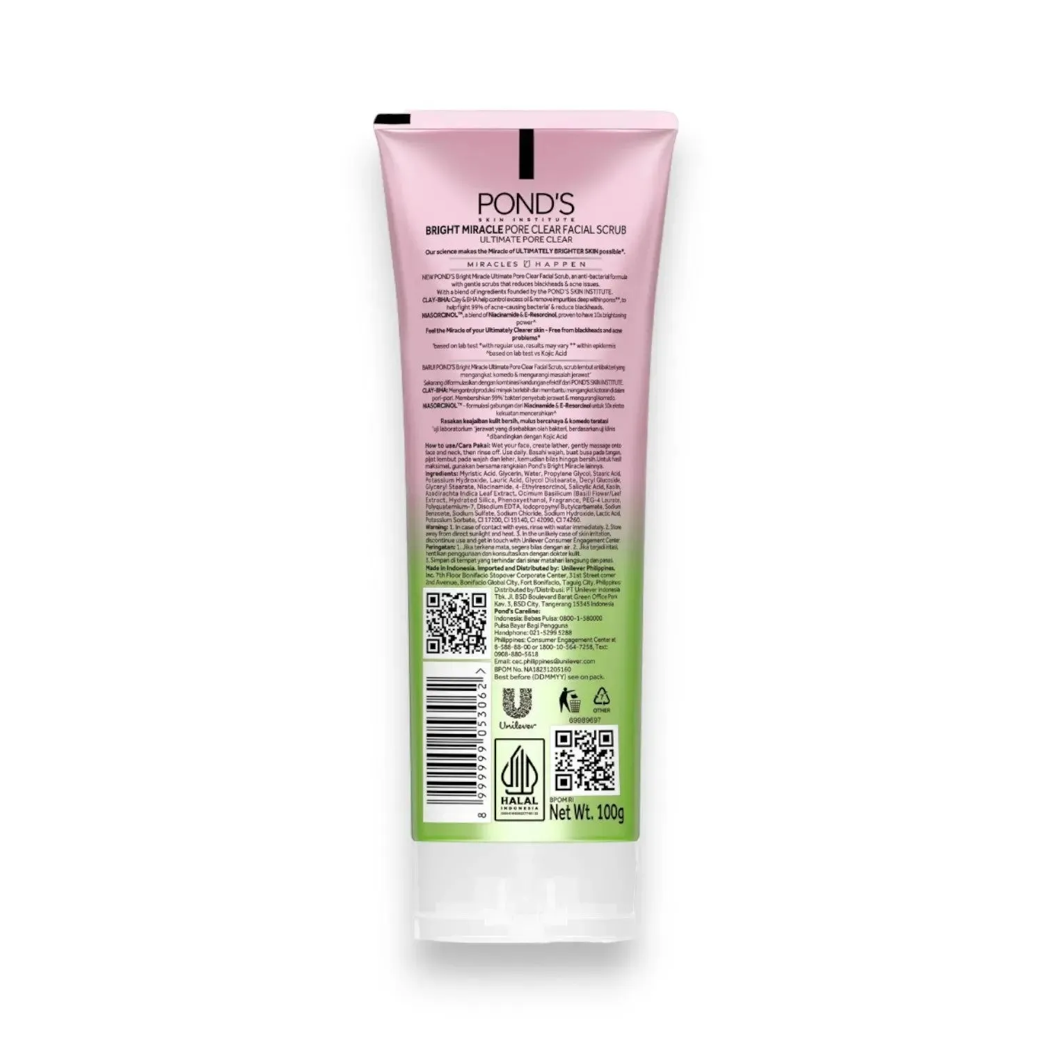 Ponds Bright Miracle Clay Bha Scrub 100g