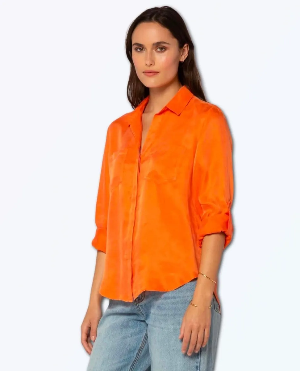 Riley Perfect Roll Shirt Sunny Orange