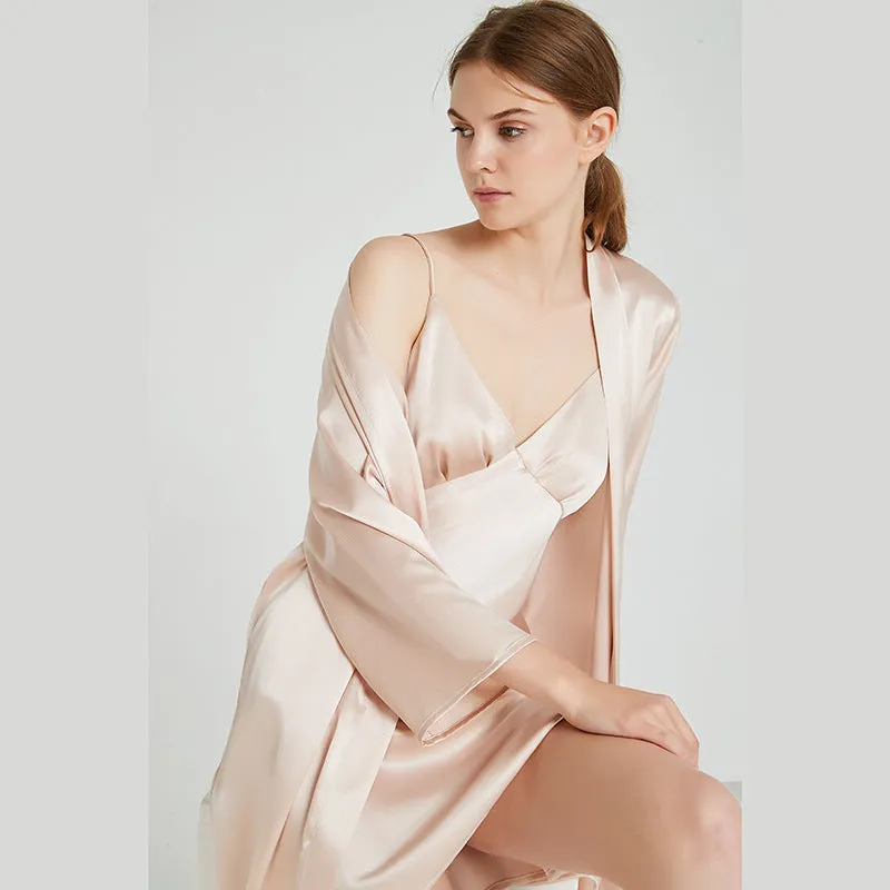 Silk Robes – Luxury Sleepwear Set with Spaghetti Strap