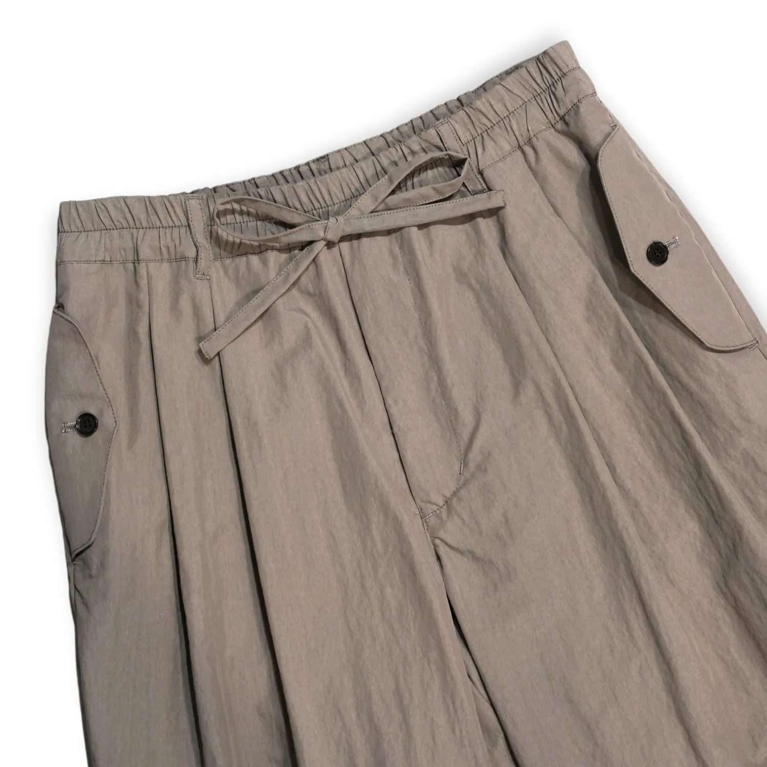 VOPT-N73 SUPIMA COTTON x NYLON TYPEWRITER EASY WIDE PANTS