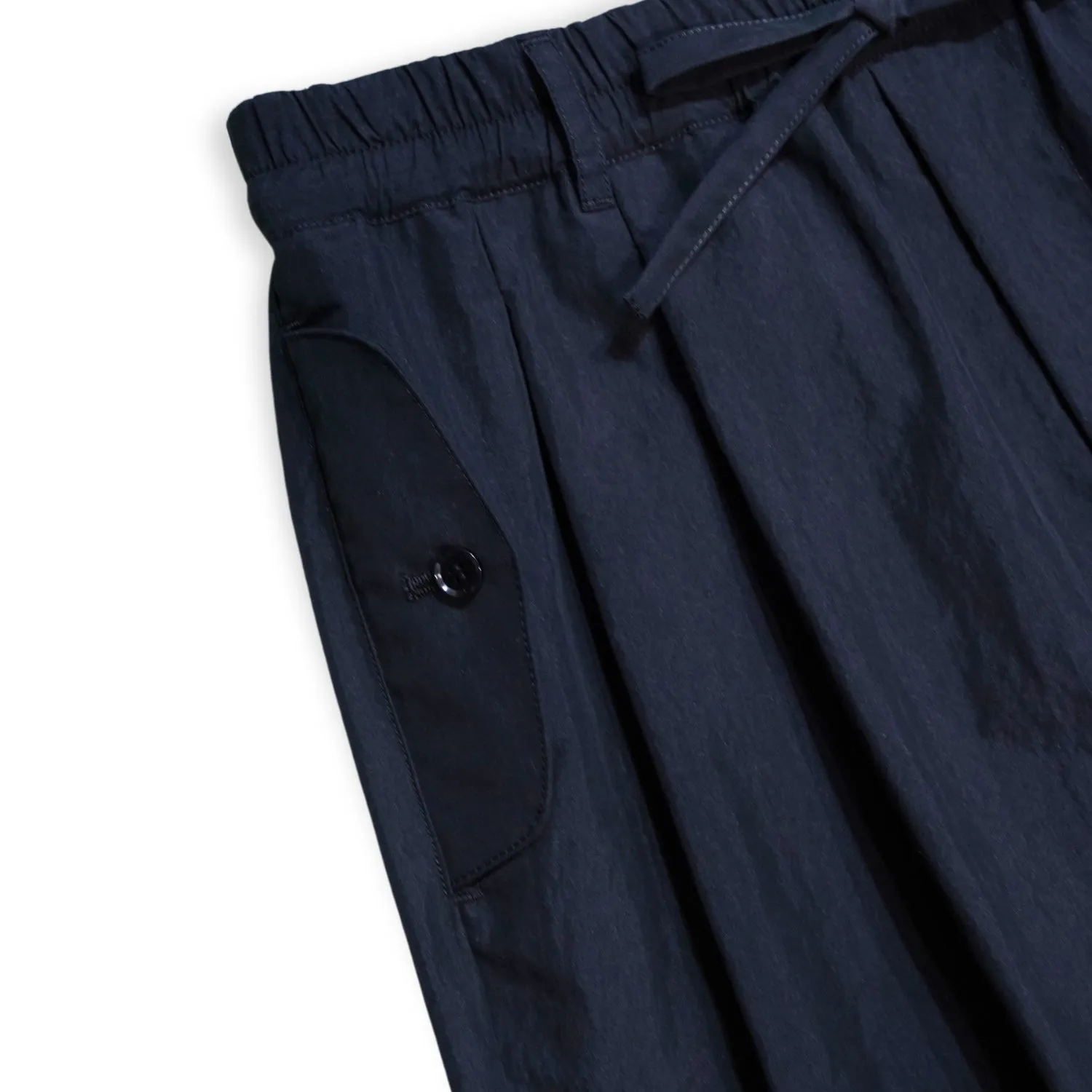 VOPT-N73 SUPIMA COTTON x NYLON TYPEWRITER EASY WIDE PANTS